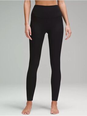 lululemon athletica Black Ribbed High-Rise Leggings